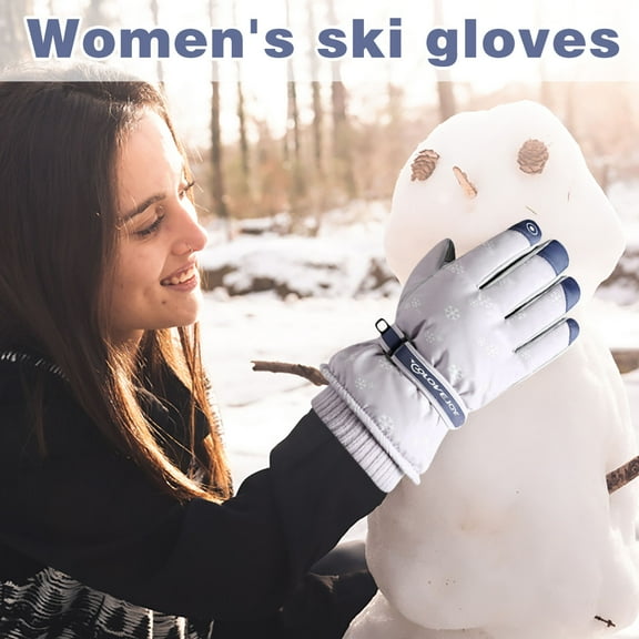 Miogawg Winter Ski Snow Gloves, Touchscreen Gloves, Waterproof Cold Weather Hand Warming Gloves For Boys Girls