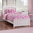 thumbnail image 1 of Mission Twin XL Wood Foundation Bed with Matching Footboard in White, 1 of 5