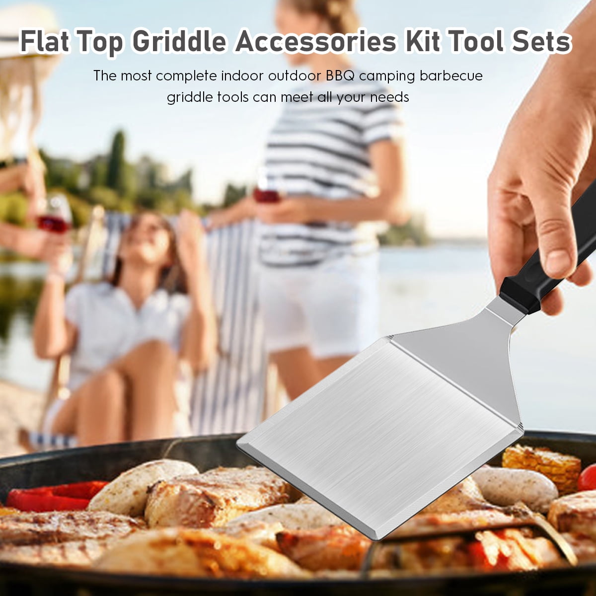 Mibote 8PCS Griddle Accessories Kit, Stainless Steel BBQ Grill