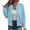 Blue, variant on Fashion Jacket for Women Textured Knit Full Zip Up Cardigans Hip Hop Lightweight Streetwear Varsity Baseball Track Jackets Beige S