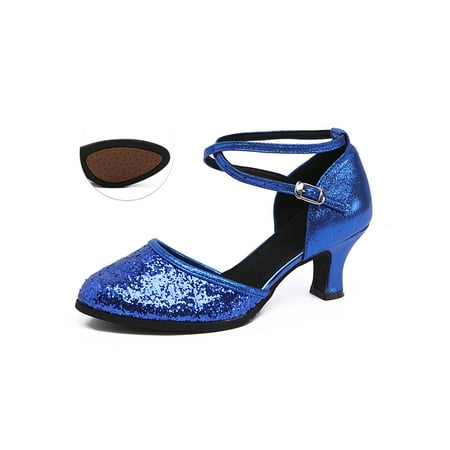 

UKAP Ladies Daily Comfortable Round Toe Pumps Lady Party Lightweight Sandals Casual Buckles Heels