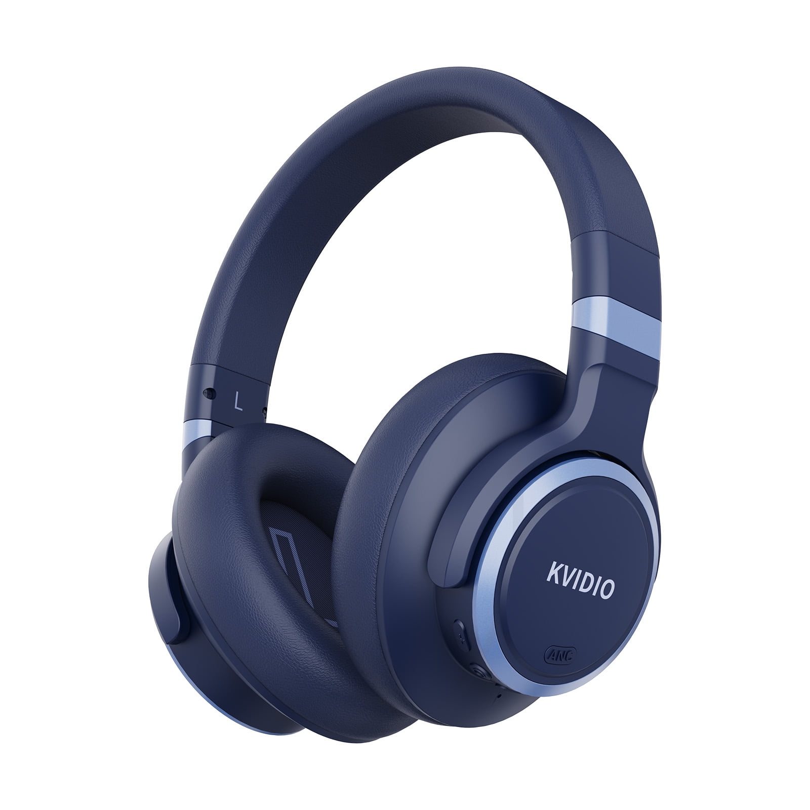 KVIDIO Active Noise Cancelling Headphones, 70 Hours Playtime Bluetooth Headphones Wireless with Microphone, Transparency Mode, Deep Bass and Hi-Fi Stereo Sound Over Ear for Travel Office