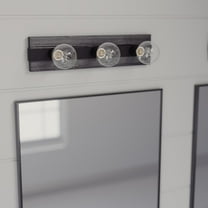 Hunter - Donelson 3-light Natural Black Iron, Medium Size Vanity Light, Dimmable, Transitional Style, for Bedrooms, Dining, Living Rooms - 19061