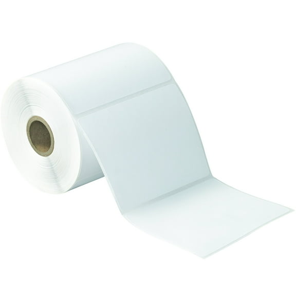 BOX USA BTHD112 Desktop Direct Thermal Transfer Labels, 4" x 4", White Pack of 12