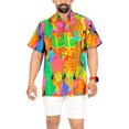 thumbnail image 3 of Camisa elegante de playa para hombre con estampado 3D, manga corta, botones de verano, vacaciones, estilo tropical, Aloha, 3 of 5