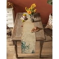 thumbnail image 4 of Nautical Octopus Burlap Cotton Table Runner 14x72 Inches Long, Medieval Retro Map Sailboat Brown Farmhouse Table Runners, Outdoor Dining Tablecloths Decor for Baby Shower/Party/Wedding, 4 of 6