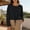 Black, variant on Womens Casual Long Sleeve Tunic Top Crewneck Drawstring Hem Blouse Stretchy Pullover Purple M-XXXXL,Size 3XL