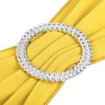 thumbnail image 4 of Uxcell 14"x5" Stretch Chair Sashes Bows Chair Bands Sashes with Buckle Slider Yellow 10 Pack, 4 of 5