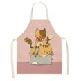 thumbnail image 1 of Kitchen Apron Cartoon Cat Print Sleeveless Colorful Apron Dinner Party Cooking Apron Adult Baking Accessories Delantal Cocina, 1 of 7