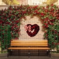 thumbnail image 4 of LSLJS Valentine's Day Wreath for Front Door, 15.7 inch Red Heart Shaped Ribbon Wreath with Bow Romantic Venue Scene Layout Props Hanging Ornaments Valentines Decorations for Wedding Party Anniversary, 4 of 8