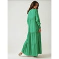 thumbnail image 6 of Printed Crew Neck Viscose Maxi Dress, 6 of 7