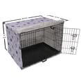 thumbnail image 6 of House Dog Crate Cover, Homes and Leaves Falling in Violet Tones, Easy to Use Pet Kennel Cover Small Dogs Puppies Kittens, 7 Sizes, Ceil Blue Dark Ceil Blue, by Ambesonne, 6 of 6