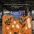 thumbnail image 3 of Bathroom Scale, Highly Accurate Digital Body Scale,Precisely Measures Weight up to 400 lbs-Orange Background With Scattered Abstract Leaves, Acorns, And Peanuts, 3 of 4