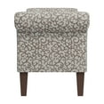 thumbnail image 3 of Homesvale Wallen 56.5"W x 24.5" H Storage Bench Ottoman with Rolled Arms for Living Room, Bedroom, Entryway, Tan Curly Vine Pattern, 3 of 8