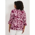 thumbnail image 2 of Avenue Women's Plus Size Tiered Ruffle Sleeve Top, 2 of 2