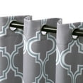 thumbnail image 4 of Superior Soft Quality Woven, Bohemian Trellis Blackout Thermal Grommet Curtain Panel Pair, 4 of 5