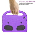 thumbnail image 5 of Portable Heavy Duty Case for Samsung Galaxy Tab A8 10.5" (SM-X200/X205) 2022, EVA Shockproof Armor Military Grade Lens Protection Case with Kids Friendly Handle Foldable Stand Bracket Case, Purple, 5 of 7