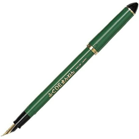 Sailor Fude De Mannen - Stroke Style Calligraphy Fountain Pen - Bamboo Green - Nib Angle 55 Degrees (11-0127-767)