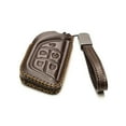 thumbnail image 2 of Vitodeco Genuine Leather Smart Key Fob Case Cover Protector- Compatible with Cadillac CT4, CT5, VISTIQ, OPTIQ, Lyriq (2020 - 2026 Models)- 5-Button, Brown, 2 of 5