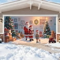 thumbnail image 3 of Garage Buddy Christmas Decoration 8x7 FT, Snow Santa Garage Door Cover for Outdoor Holiday Decor, Merry Christmas Yard Hanging & Photo Backdrop, 3 of 3