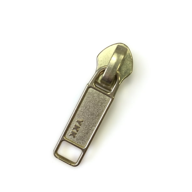 YKK #5 Nylon Coil Zipper Long Tab Slider Zipper Pull Gilt - 5 Pack