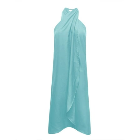 

KI-8jcuD Dress Women s Casual Dress Irregular Summer Halter Loose H E M Beach Neck Women s Dress Women s Dress Women s Dress Women s Maternity Dresses Women Day Dress Dressy Fall Dresses for Women