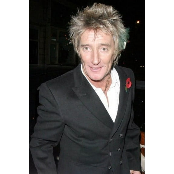 Rod Stewart In Tuxedo With Poppy Recent Pose 24x36 Poster