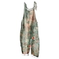 thumbnail image 3 of Kmdttou Women Wide Leg Cargo Pants Print Sleeveless Two Pocket Casual Overalls Jumpsuit Jumpsuit Pants, 3 of 6