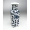 thumbnail image 1 of AA Importing 59702 Vase Carré Bleu et Blanc, 1 of 1