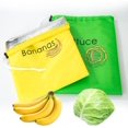 thumbnail image 4 of 2 Sacs Porte-Banane et Fruits, Sacs de Rangement Réutilisables pour Réfrigérateur, Sacs de Rangement pour Légumes avec Cordon, Sacs pour Pommes de Terre Oignons Laitue pour Réfrigérateur Cuisine, Sacs de Conservation des Produits, 4 of 8