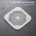 thumbnail image 4 of Silicone Drain Hair Catcher, Shower Sink Strainer with Suction Cup for Kitchen and Bathroom, Easy Install and Clean, 4 of 5