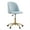 Light Blue, variant on Linon Alyssa Upholstered Adjustable Swivel Desk Chair Gold Legs in Light Gray