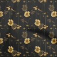 thumbnail image 1 of oneOone Georgette Viscose Yellow Fabric Floral Retro Sewing Material Print Fabric By The Yard 42 Inch Wide, 1 of 5