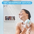 thumbnail image 2 of Shower Phone Holder Waterproof, Anti-Fog Touch Screen Shower Phone Case, Wall Mount Phone Holder for Shower Bathroom Mirror Bathtub, Compatible with 4.7"-6.8" Mobile Phones, 2 of 7