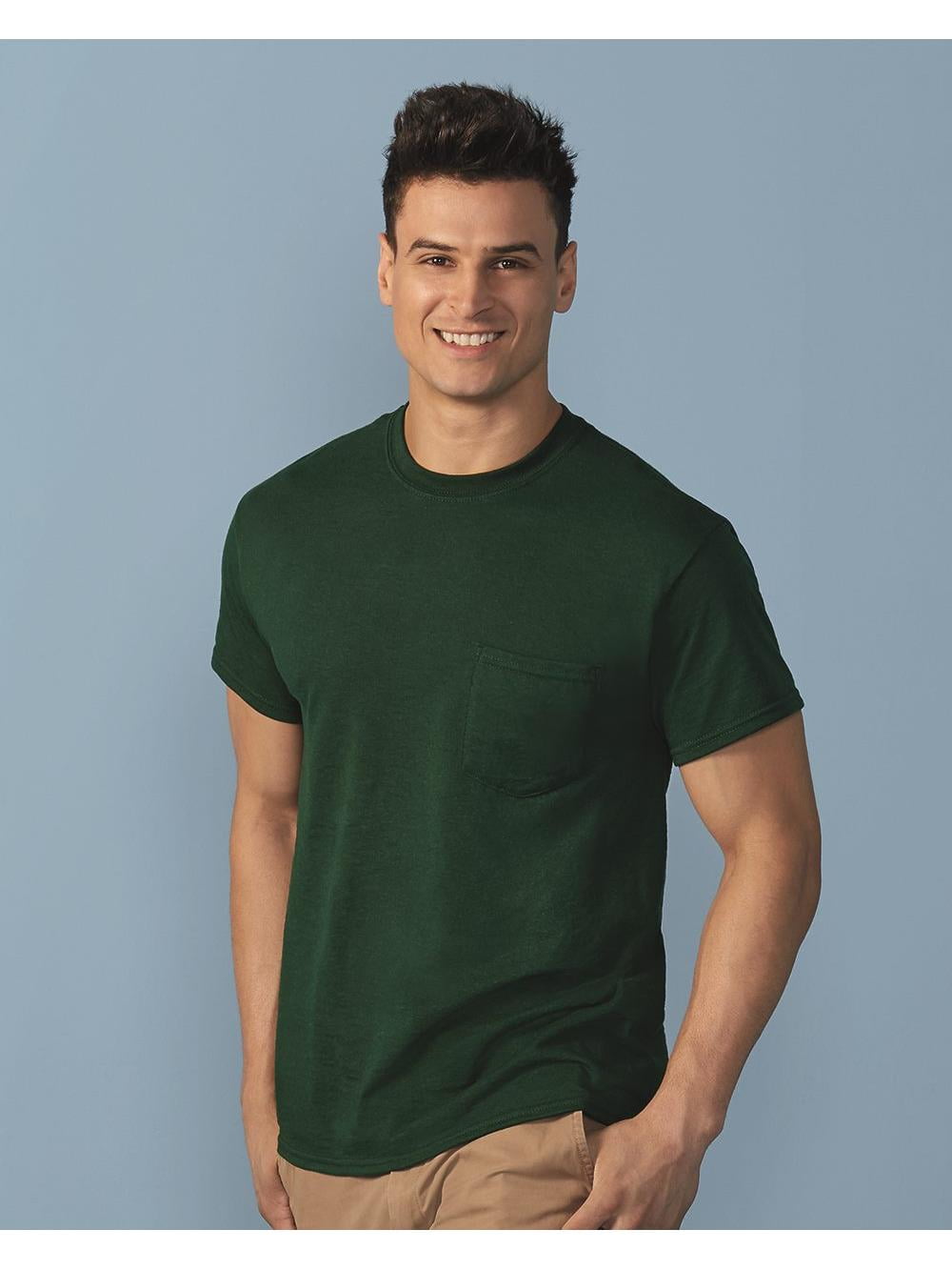 Gildan - T-Shirts DryBlend 50/50 T-Shirt with a Pocket - Walmart.com