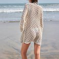 thumbnail image 4 of Women's Swimwear Cover Ups Long Fashion Casual Solid Color Beach Knit Cover Ups, 4 of 6