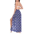 thumbnail image 3 of Women Sarong Wraps Ethnic Flower Pattern Swimsuit Beach Pareo Bikini Coverups Skirt M, 3 of 7
