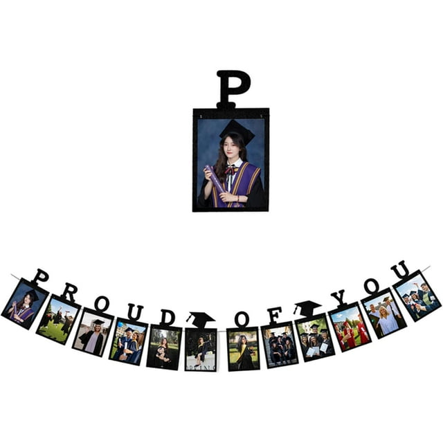 Black Flash Graduation Photo Banner Kindergarten To Graduation Photo Display Banner Suitable for Grade Photos Party Decoration 2026