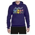 thumbnail image 2 of Wild Bobby, Colorful Softball Mom, Mother's Day, Unisex Graphic Hoodie Sweatshirt, Purple, Medium, 2 of 3