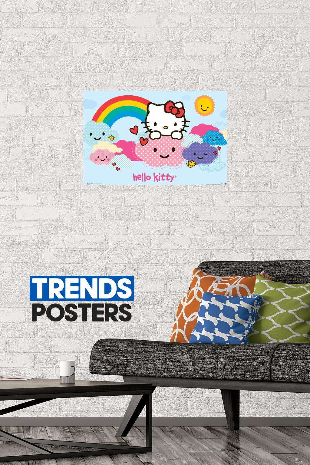 Hello Kitty - Clouds Wall Poster, 14.725" x 22.375"