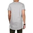 thumbnail image 3 of Ma Croix Men's Casual Longtail Extended Slim Fit Hip Hop Crew Neck Tee Shirts with Side Zipper, 3 of 4