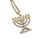 thumbnail image 4 of Collar de cadena con Menorá jinwen Acero inoxidable elegantes dijes religiosos Oro, 4 of 8