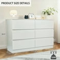 thumbnail image 5 of Jopath 6 Drawer White Dresser, Modern Dresser for Bedroom with Spacious Countertop, Wood Storage Cabinet with Concealed Handles & 6 Deep Drawers for Bedroom, Living Room, Entryway, 5 of 10