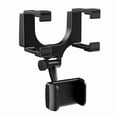 thumbnail image 4 of Universal 360° Clip On Rear View Mirror Mobile Cell Phone Holder Car Mount Stand, 4 of 6