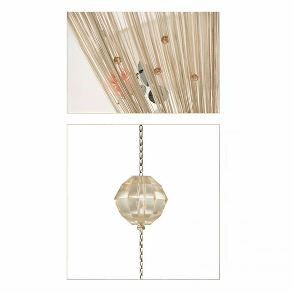LAMIRO Bead String Curtain for Door Doorways Window Tassel Crystal Curtain Room Divider Decor Fly Screen Panel Sheer Curtain