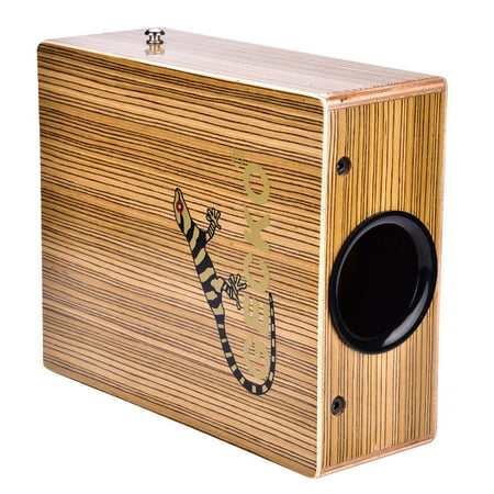 HURRISE Cajon Box Drum Zebra wood Box Percussion Instrument with Carry Bag,Traveling (Best Cajon Drum Review)