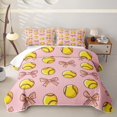 thumbnail image 2 of Homewish Pink Bow Softball Quilt King, Cute Sport King Coverlet Set for Girls and Boys, 3 Pieces, 1 Comforter and 2 Pillowcases, 2 of 7