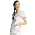 thumbnail image 6 of Tooniforms Scrubs Top For Women Shaped V-Neck Print TF772, XS, Stitch Smooches, 6 of 6