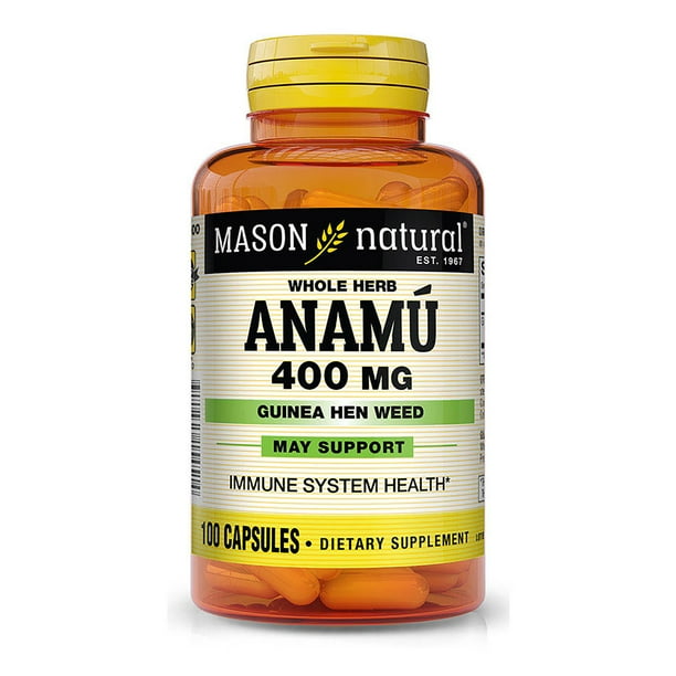 Mason Natural Anamu 400 mg, Antioxidant Rich Herbal Supplement, 100