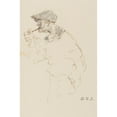 thumbnail image 3 of Georges Hugo 17x24 Black Modern Framed Museum Art Print Titled - Man Smoking the Pipe, Wearing a Cap, 3 of 5